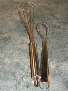 Hand whisks can be used but you do need to beat thoroughly  to blend oil and cottage cheese