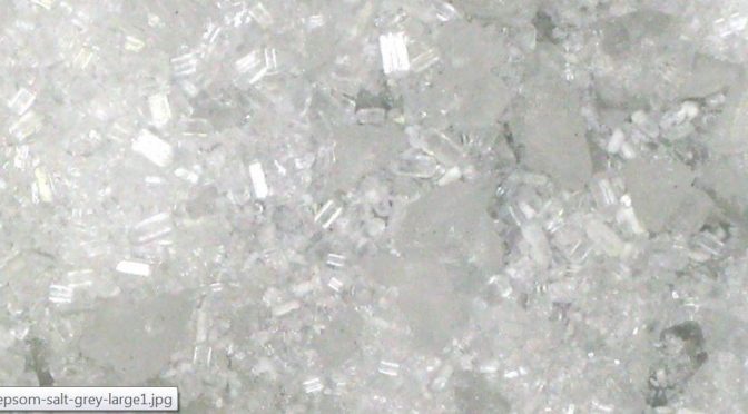 Epsom Salts, Crystals of Magnesium Sulphate, MgSO4
